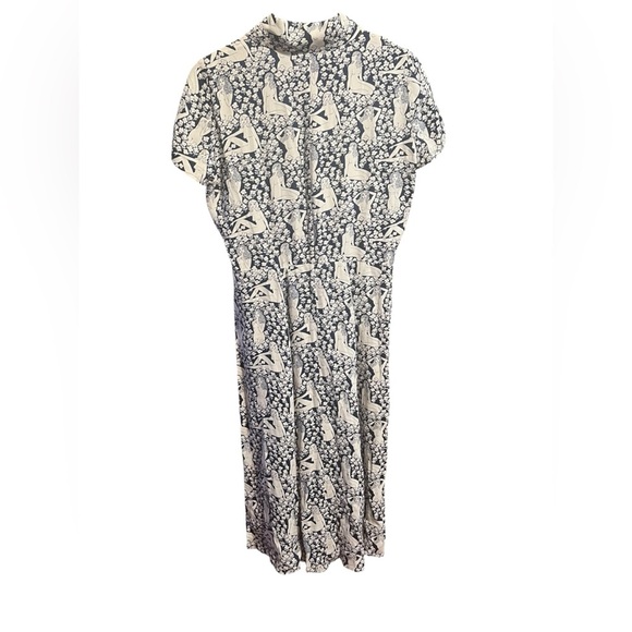 Reformation Wilma Naturale Blue and White Dress - Picture 6 of 7